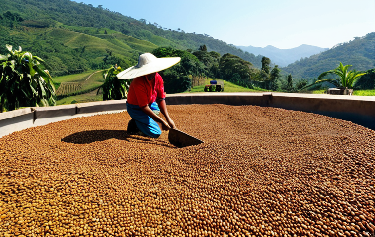 브라질 커피 농장 방문기 - Don Eduardo at the Coffee Farm**

"Don Eduardo, a weathered but smiling coffee farmer, standing prou...