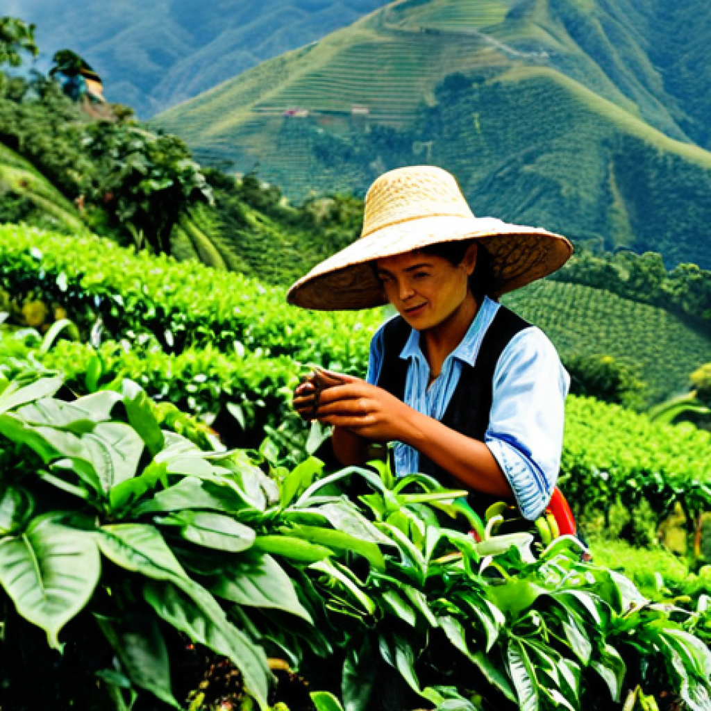 커피 원산지 투어의 인상적인 순간들 - Colombian Coffee Farm**

"A female coffee farmer in Antioquia, Colombia, fully clothed in traditiona...