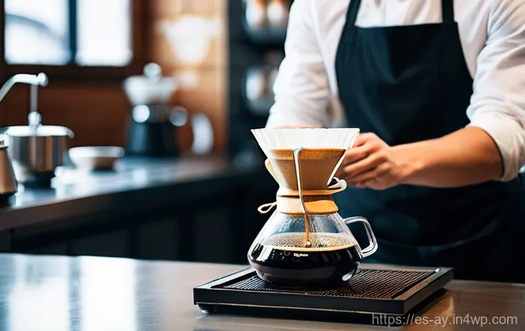커피 원산지의 역사적 커피 유산 - **Prompt:** A serene and vibrant scene of coffee farmers meticulously hand-picking ripe, red coffee ...